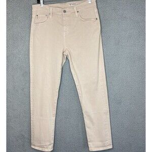 Adriano Goldsmith Womens ExBoyfriend Slim Aged Denim Pink 28x28 Fits 30X28 Jeans